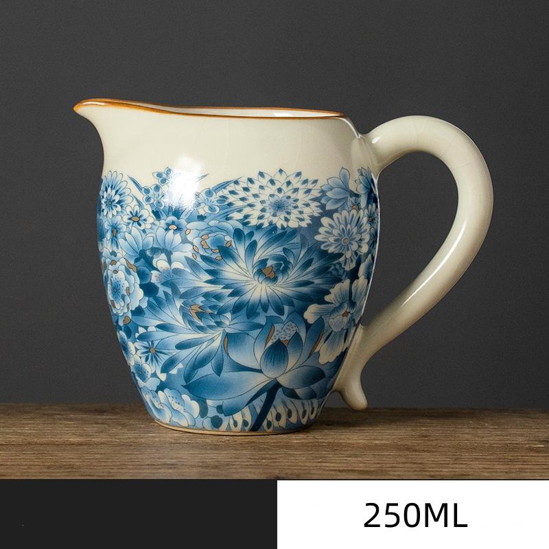 Högkvalitativ Retro Ru Ugn Te Terrin Keramisk Sancai Lockskål Tebryggare Gaiwan Kan Odla Kung Fu Te Servis