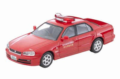 TOMYTEC Tomica Limited Vintage Neo Nissan Skyline Sports Sedan GT Fire Command Chichibu Fire Finished Model 336471 1/64 LV-N363a 4-Door Vehicle,
