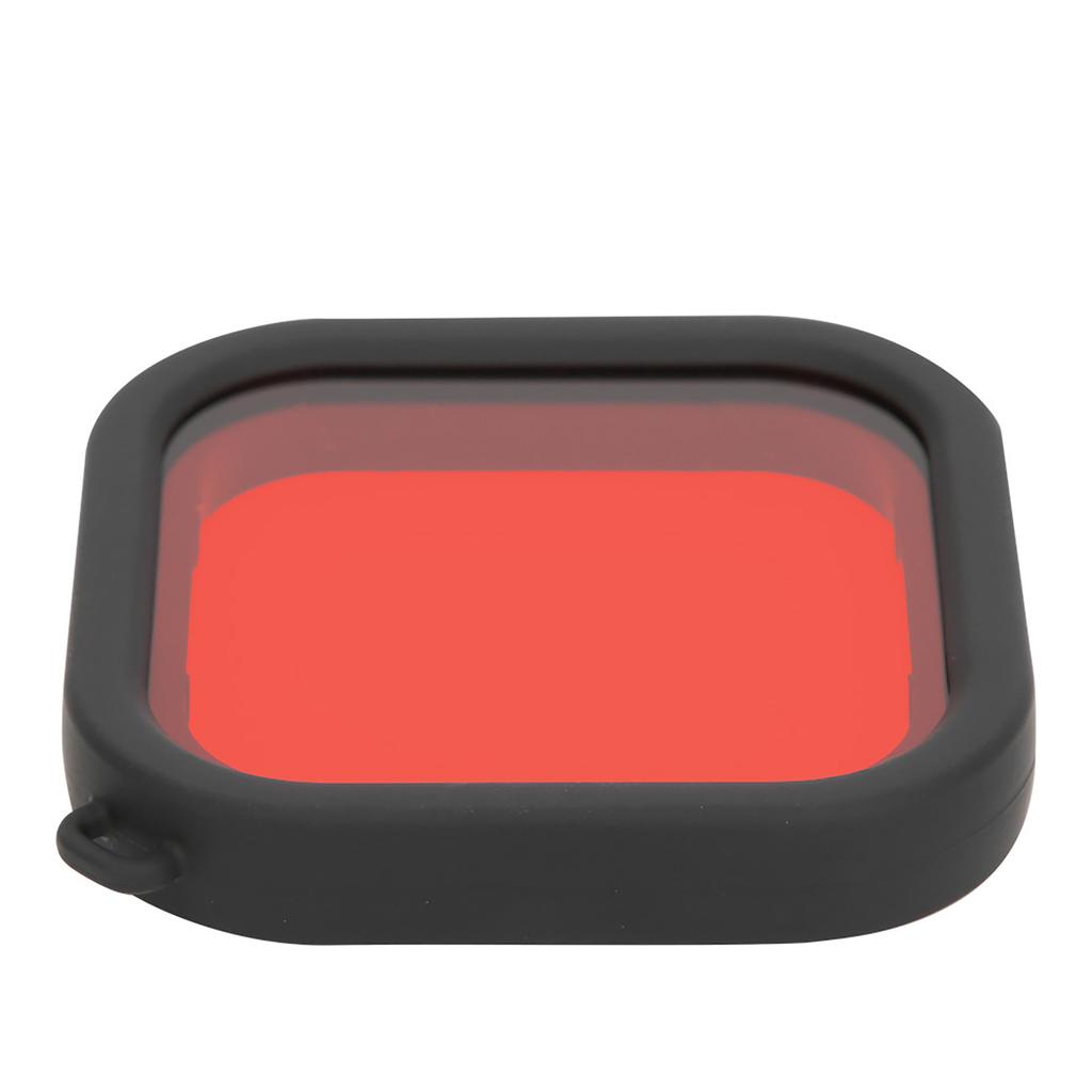 ABS Diving Lens Filter with Rope for GoPro 8 Action Camera Waterproof Shellred