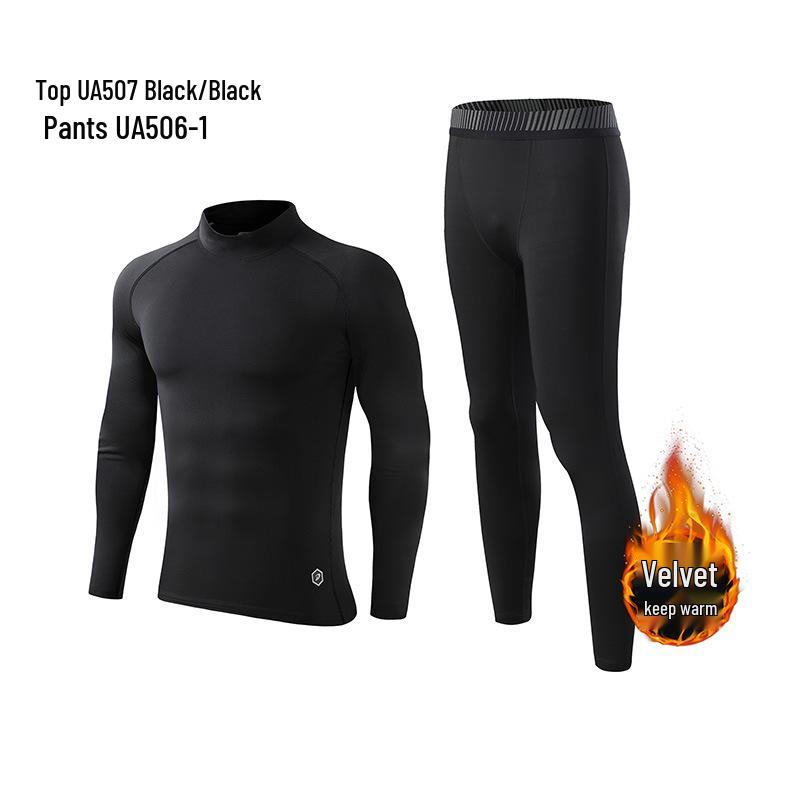 Kids' Quick-Dry Long Sleeve Training Set - Velvet Lined, High Elasticity for Autumn/Winter Sports