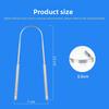 Stainless Steel Tongue Scraper for Oral Hygiene - U-shaped Plastic Card Tongue Coating Brush Cleaning Tool