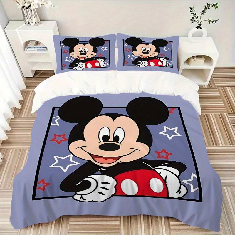 3pcs set Mickey Mouse1pc of quilt cover+2pcs of pillowcase, no core, print bedding, All Seasons Bedroom Setting058