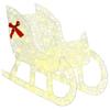 Reindeer Pull Sled Warm White 70 X 26 X 130 Cm Acrylic
