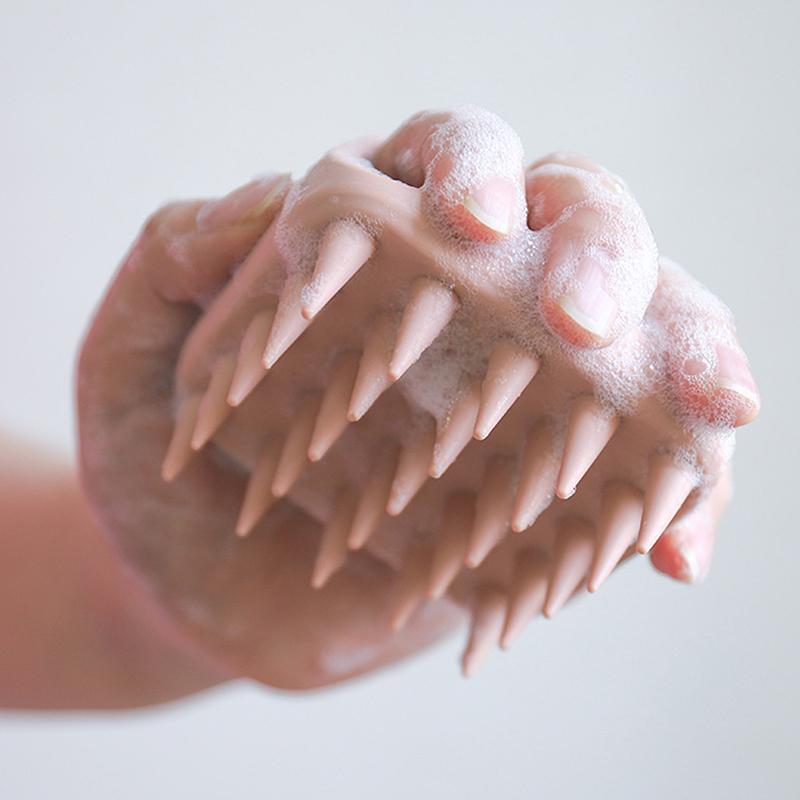 Scalp Scrubber Shampoo Brush Massager Clean Scalp Comb With Handle Hair Washing Brush Scalp Exfoliator Brush Head Scrubber Tools