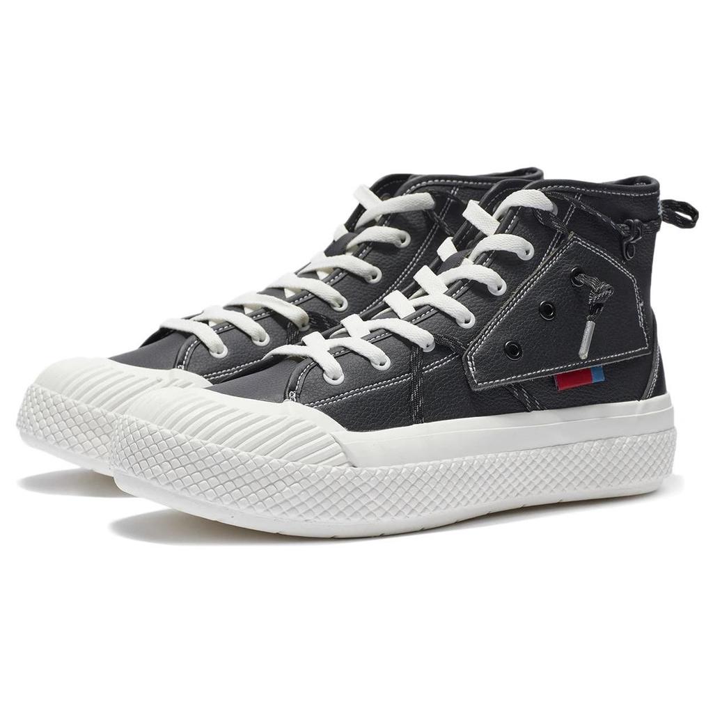 Li-Ning Versatile Casual High-Top Skate Shoes Men Sneakers Black Gray AGCR239-2