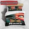 Juego de funda nórdica de 3 piezas (1 funda de edredón + 2 fundas de almohada, sin núcleo), Juego de Ropa de Cama con Nombre Personalizado y Estampado de Novia de Chucky, Regalo de Decoración para Dormitorio del Hogar