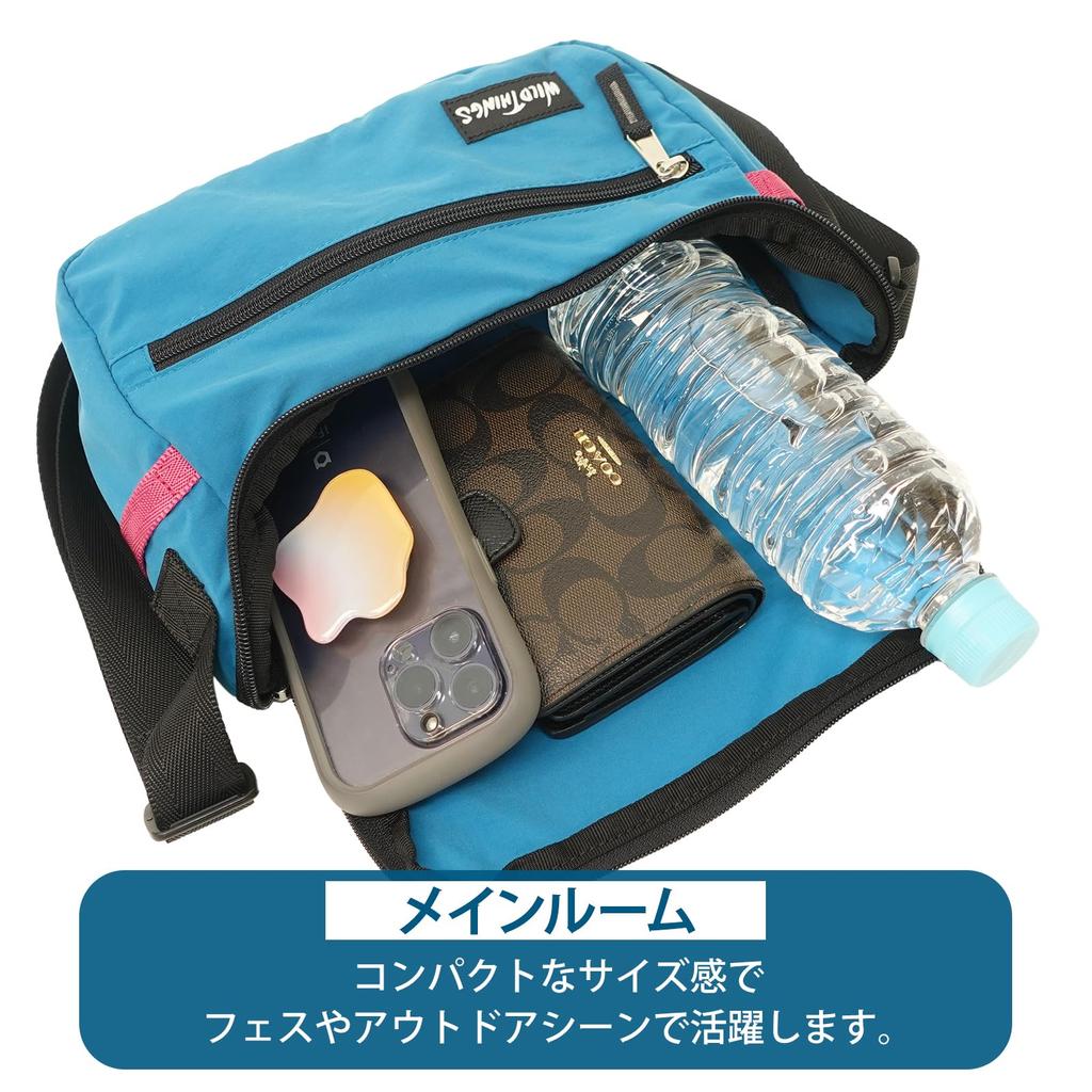 Wild Things DELFY Mini Shoulder Turquoise Bag, WT-380-3804, Waterproof, Lightweight, Compact, 22709142,