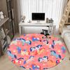 1pc Horse Pattern Office Round Rug, Non-slip, Soft and Durable Office Rug for Interior Decoration, Perfect for Office, Beautiful Decoration yy26032303