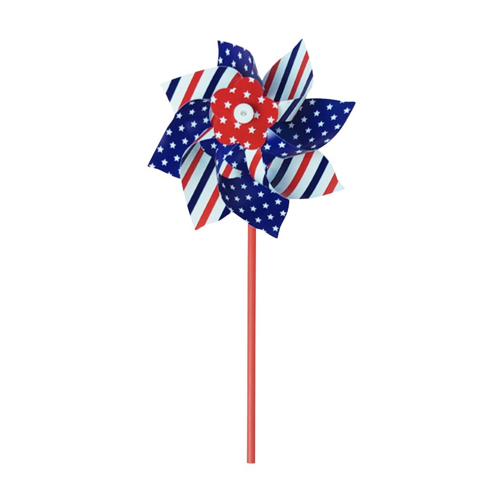10 Pack Pinwheels Patriotic Decorations, American Flag Stick Wind Spinners With Stake For Independence Day, Memorial Day Julys Of 4th Party Supplies
