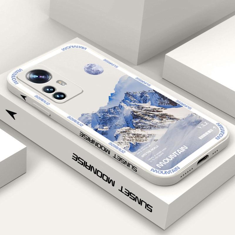 Sunset Mountain Scenery Shockproof Silicone Phone Case For  Mi 13 12 Lite 12T 12X 11T 10T Poco X5 X4 X3 Pro F5 F3 M4 Cover