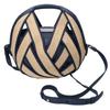 PERRIN Paris Drawer Exclusive [Excellent Condition] LE PETIT PANIER Leather X Raffia Shoulder Bag Navy / naturalUsed