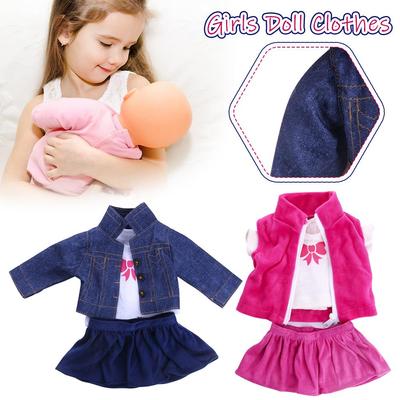 Doll Clothes Fit For 18 Inch New Baby Doll Christmas & Girl Birthday Set For Baby Christma T0R6