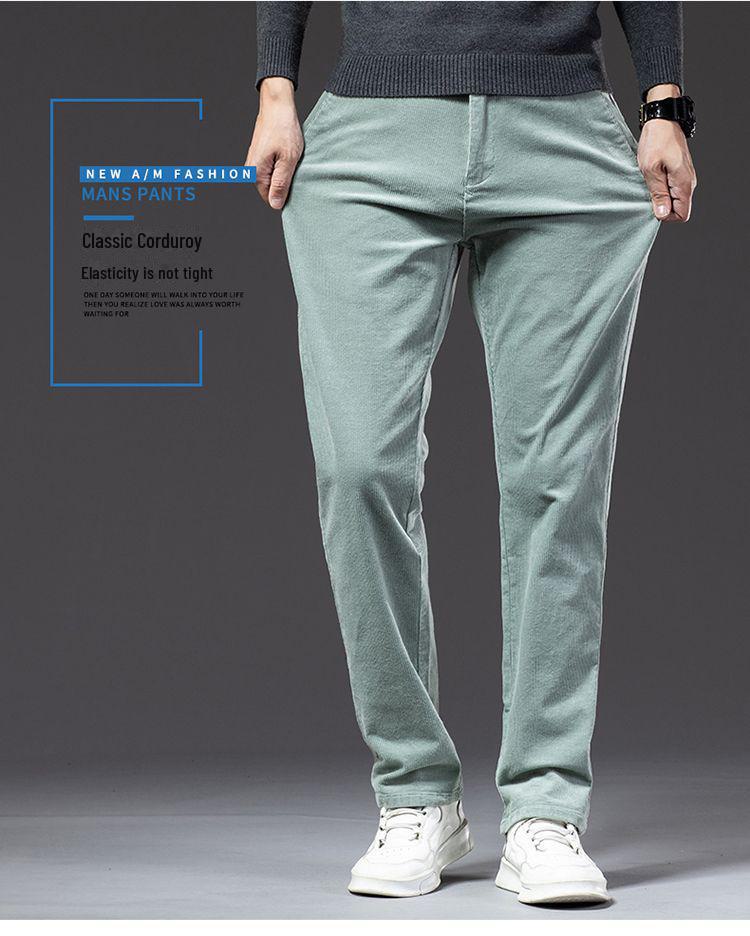 Men's Corduroy Pants - Winter and Spring Casual Straight Trousers