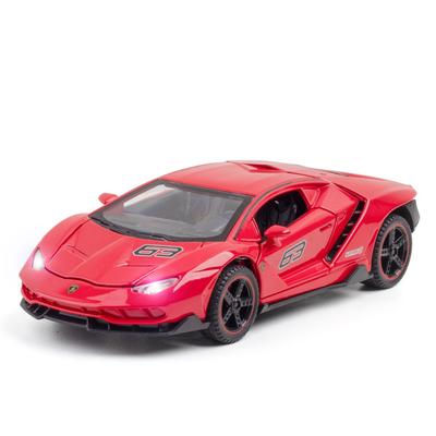 Modello di auto pressofuso Lambor LP770-4 in scala 1/32, veicolo giocattolo da tirare indietro con suono e luce per bambini, ragazzi, ragazze, collezione regalo