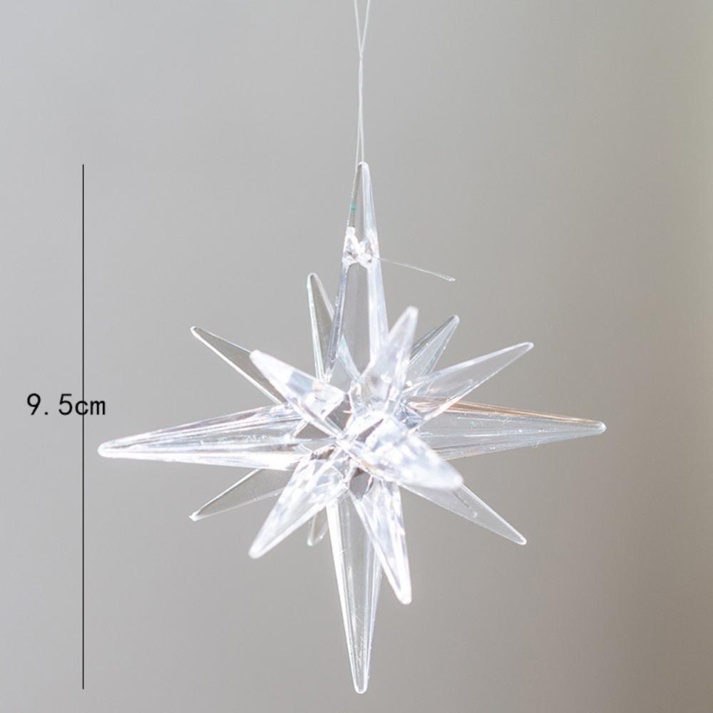 Champagne White Exploding Star Ozdoba Plastové Vánoční Ozdoby Závěsná Vánoční Dekorace