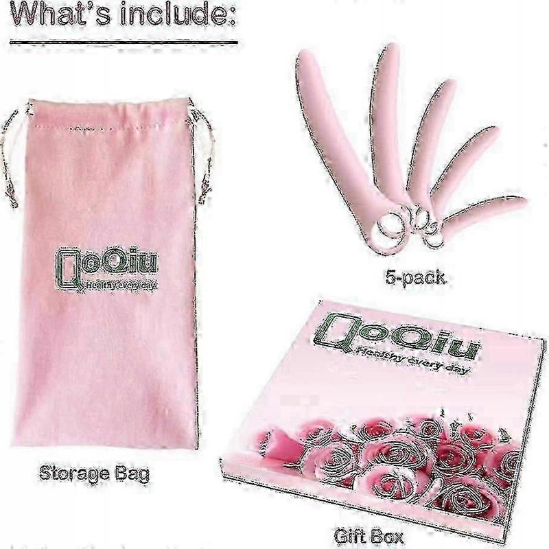 QoQiu 5-Pack Silicone Pelvic Floor Muscle Dilator Trainer SetPelvic Wand Massager for WomenPelvic Floor Muscle Trainer, Pelvic Floor Strengthening - Z