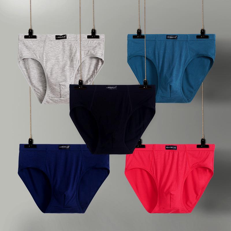 Modal Red Breathable Men's Briefs - Summer Thin Large Size for All Ages