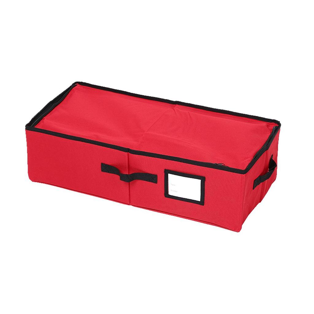 Foldable Oxford Cloth Storage Box with Detachable Compartments for Christmas Balls