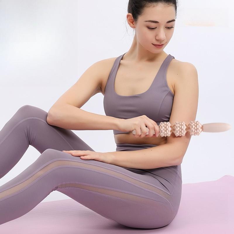 Massage Stick Fitness Legs Unclogging Fascia Stick Yoga Massage Wolf Tooth Stick Calf Roller Fitness Roller