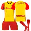 2324 RC Lens Hjemme Fotballdrakter Shorts Sokker Sett Ny Sesong Shorts Sokker Voksenstørrelser Antrekk