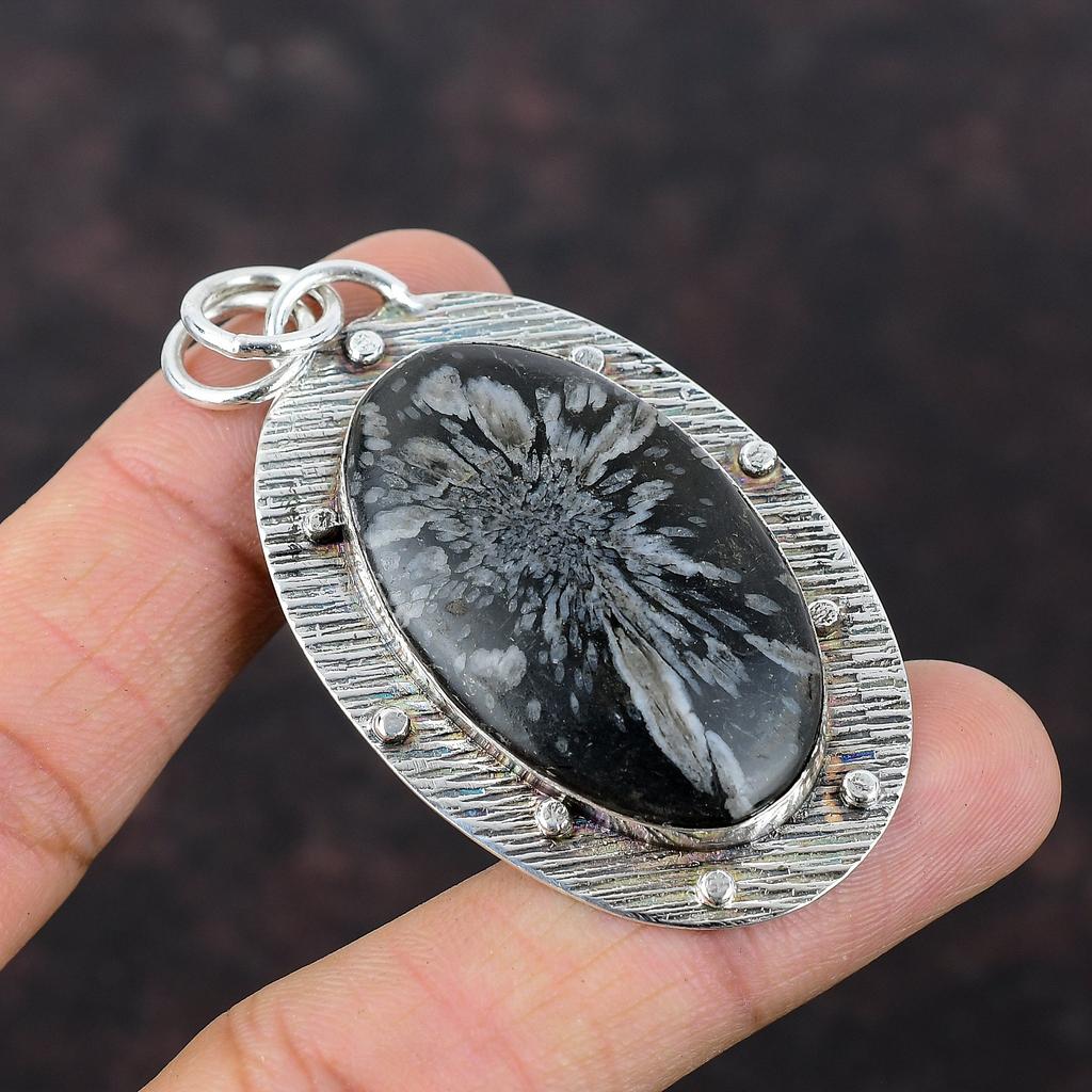 Chrysanthemum Pendant 925 Sterling Silver Pendant A One Quality Gemstone Jewelry Handmade Unique Design Pendant Silver Jewelry Gift For Wife