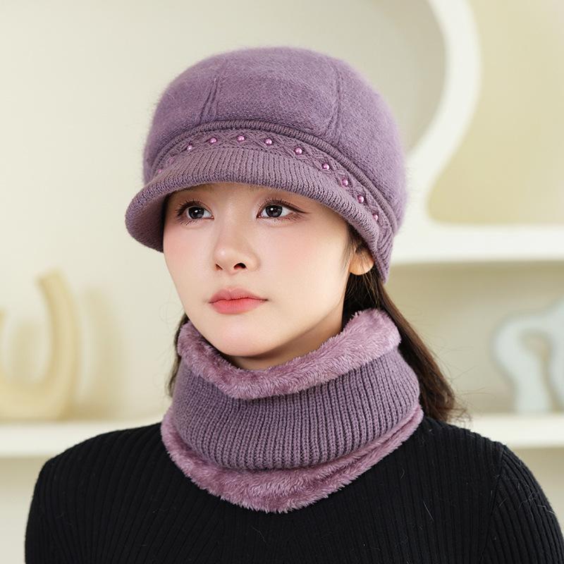New Winter Hat Women's Warm Thickened Cold-proof Faux Rabbit Fur Basin Hat Wool Hat