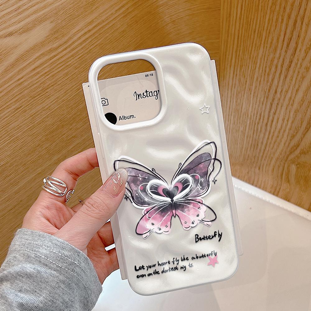 Colorful Line Butterfly Phone Case For IPhone 17 Air 16 15 14 13 12 11 Pro Max Cover Case For IPhone 16 15 14 Plus Case Funda
