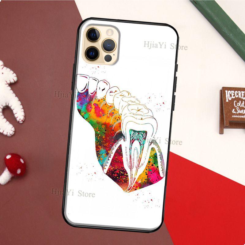 The Dentist Tooth Phone Case For iPhone 13 12 11 14 Pro Max Mini XS X XR 6S 7 8 Plus SE 2020 Soft Cover Case