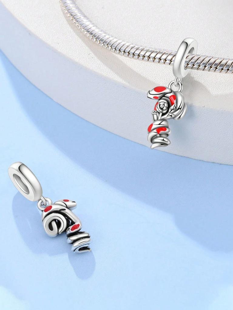 Charms Plata Spirit Snake Shield Rose Beads Charm Copper Plated Fit Copperoriginal Bracelet For Jewelry Making Diy Charm