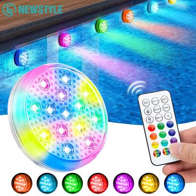 Rechargeable Submersible Pool Lights With Remote Waterproof Underwater Charging 16 Color Changing LED With Magnet Floating Light