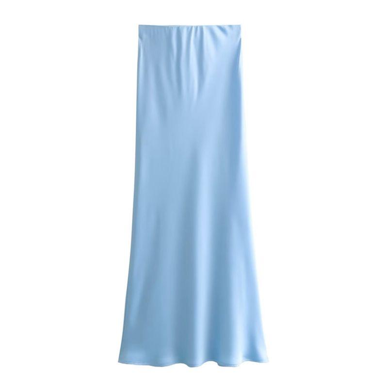 Za2024 Spring-Summer New Type Women's Sheath Skirt Long Dress Silk Satin Texture Midi Dress 1165054 401