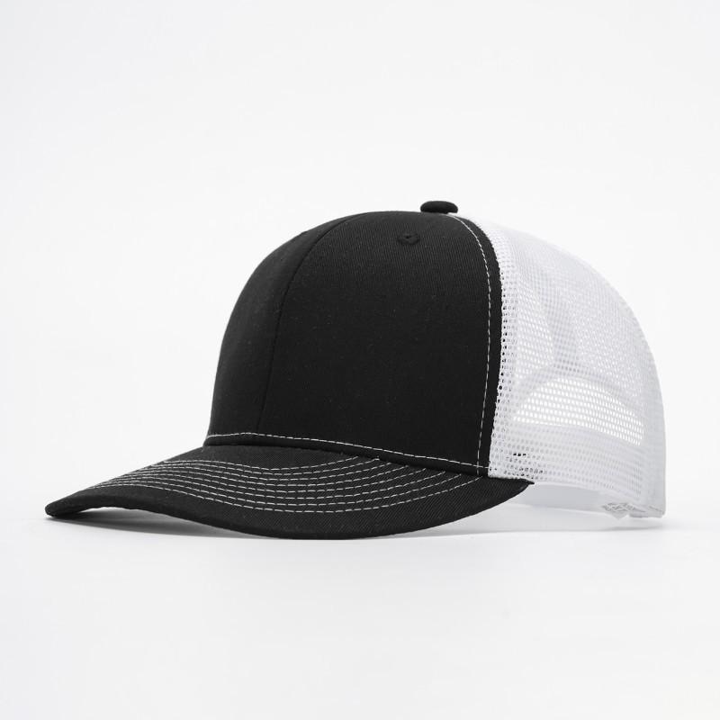 Micro Curved Brim Richardson Solid Color Sun Hat Men And Women Couple Net Hat Truck Hat Breathable Baseball Cap