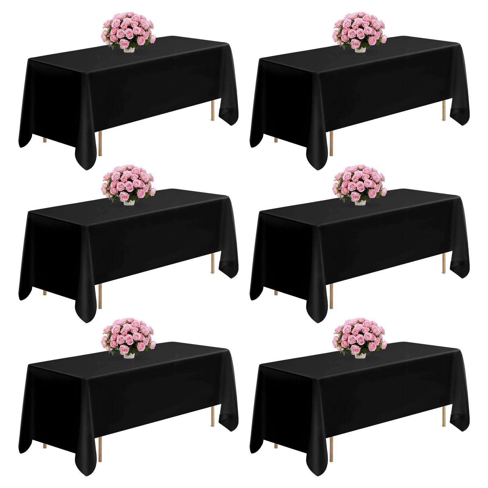VEVOR Black Tablecloths for Rectangle Tables