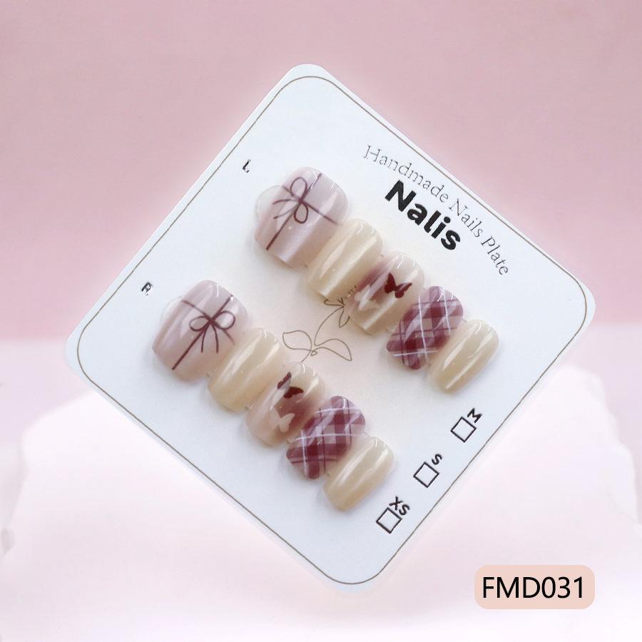 Cat's Eye Model, Beautiful Temperament, Little Fairy, Royal Sister Style Nail Art, High-end Niche 10 Pieces, Sub-size Wearing Nail