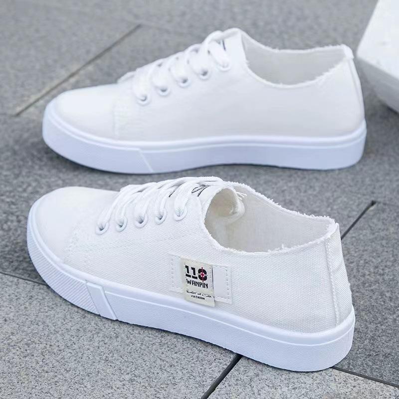 Canvas Women's Shoes Fall New Style All Matching Flat Cloth Shoes Summer Thin Single Shoes Fashion Casual Student Board Shoes