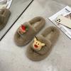 Christmas Elk Cotton Slippers For Women New Halloween Bedroom Soft Winter Indoor Shoes Warm Closed Toe Plush Cotton Slippers