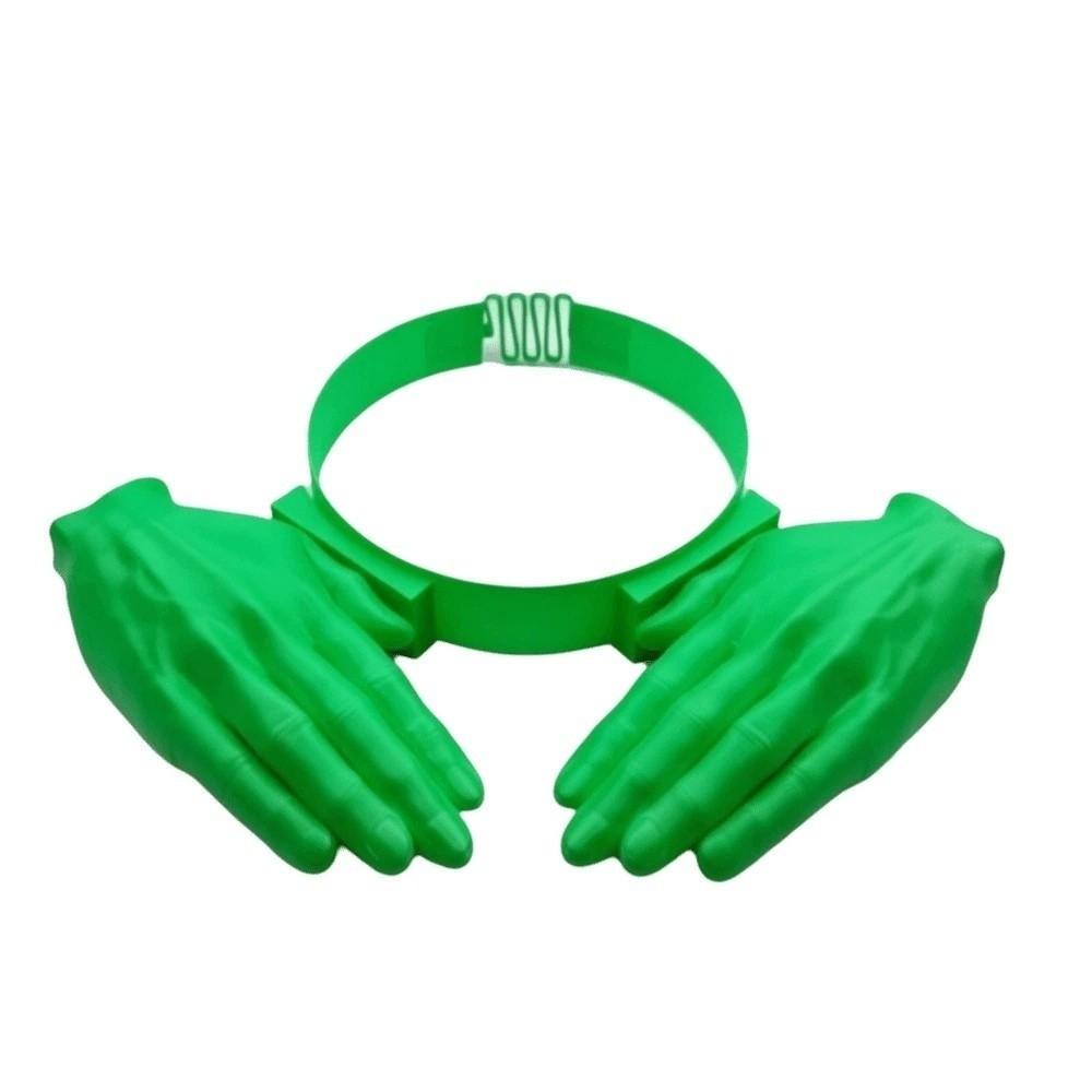 Hair Hoop Palm Sun Visor Headband PLA Sun Protection Quirky Hairband Funny Hand Sun Hat  Daily зелёный