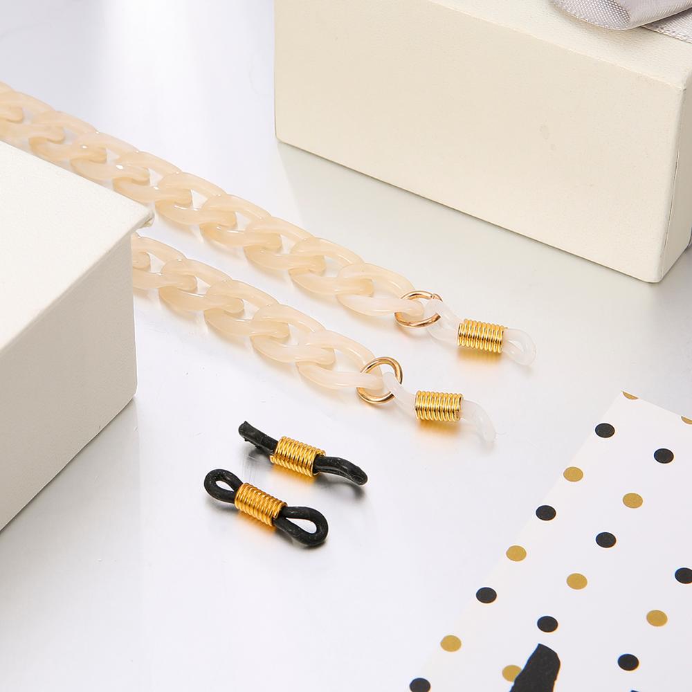Trendige Acryl-Sonnenbrillen-Ketten für Damen Halter-Schnur Lesebrillen-Kette Lanyard Brillen-Hänge-Halskette Großhandel