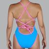 Solteu Sky Blue & Pink Women'S One-Piece Reversible Swimsuit
