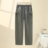 Summer Embroidery Women's Pants Stretch Casual Waist Office Outdoor Pant Breathable Cool Clothing