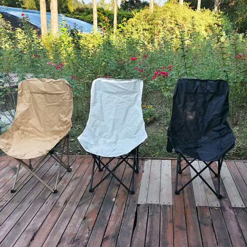 

Портативное складное кресло-луна с высокой спинкой для кемпинга, пикника или пляжа White High-Back Moon Chair