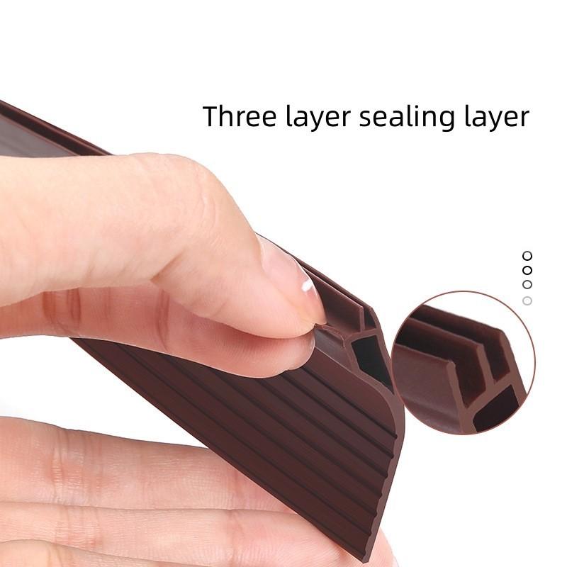 1pc 1m/39.37in Door Bottom Seal Strip Flexible TPE Windproof Insect-proof Noise Reduction Home Draft Stopper Seal strip