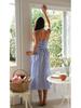 Women's V-Neck Striped Summer Suspender Dress (2025)