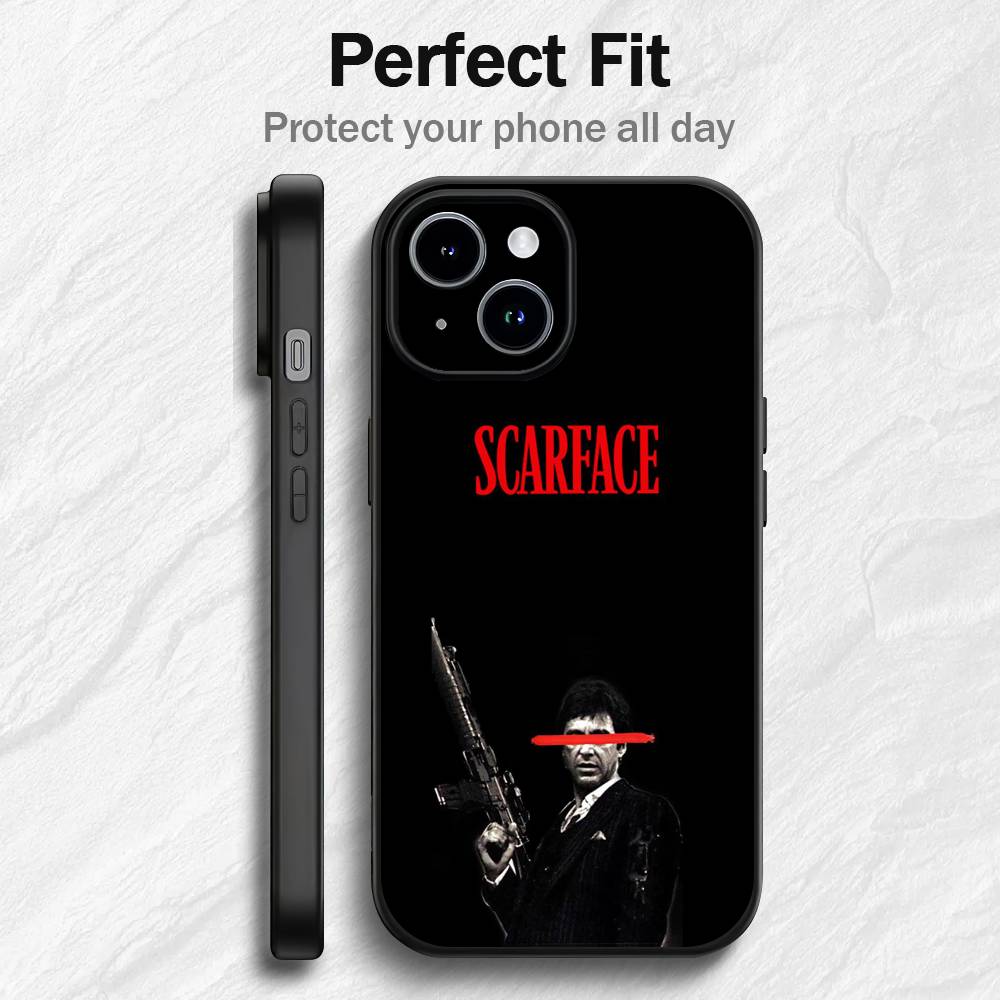 

Classic 1983 Film S-Scarface Phone Case For iPhone 17 16 15 11 12 14 13 Pro Max Mini XS XR 7 Plus 16E Shockproof Silicone Cover iPhone17