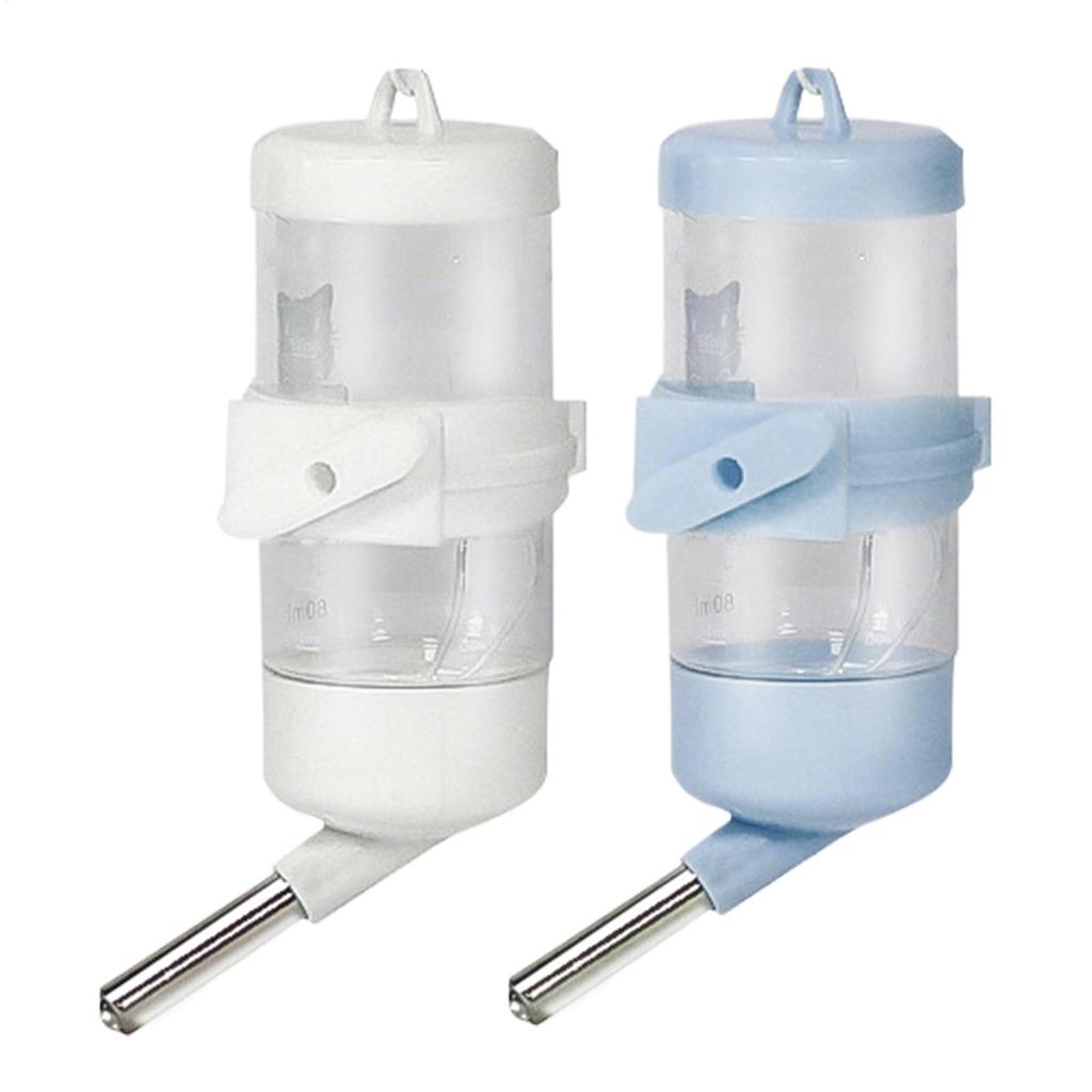 Plastic Hamster Drinking Bottle Hamster Cage 80ml Water Bottle Dispenser For Bunny Guinea Pig Squirrel Bunnies Small Pet Feeder