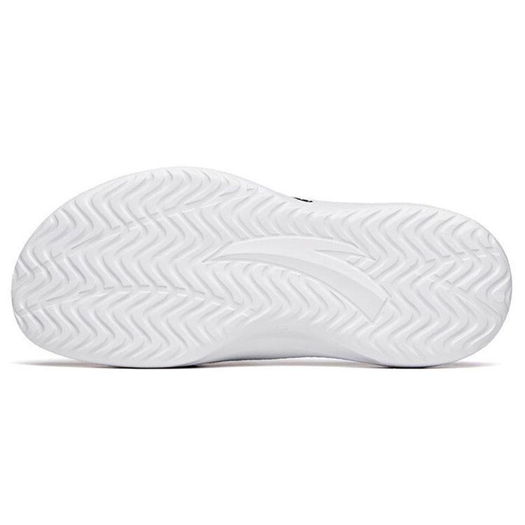 Anta Comfortable Durable Rubber Sole Slide Sandals Men Footwear Black White 112131801-3