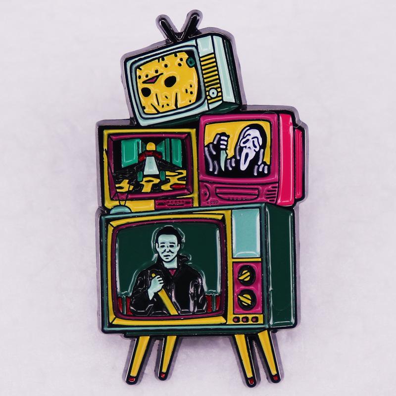 Horror Film & TV Enamel Pin Brooch Badge