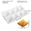 Silicone Croissant Mold 8 Cavity Mousse Cake Baking Tray Non Stick Pastry Dessert Making Tool For Home Kitchen Use