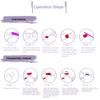 24PCS Long Press on Nail Red Gradient Design Sweet Style Full Coverage Nails