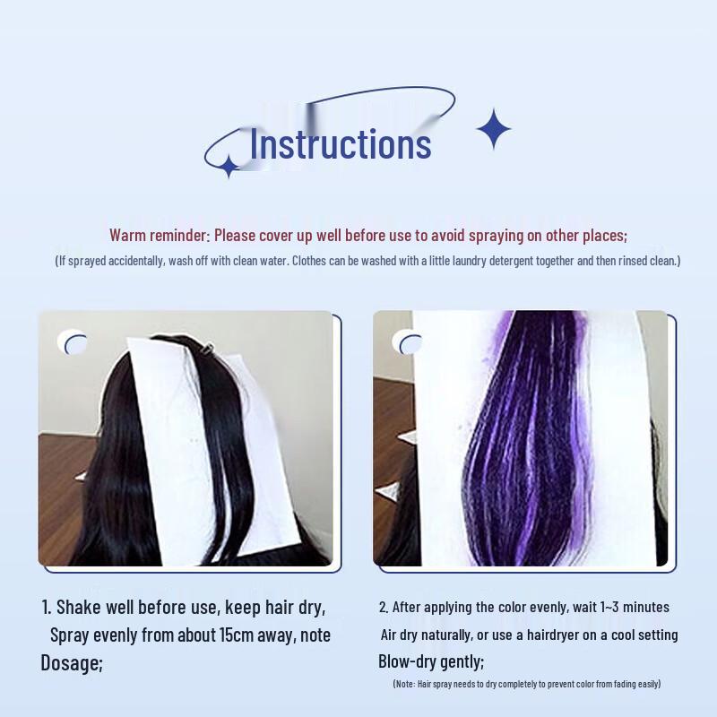 HUIHUADU Temporary Black Hair Color Spray